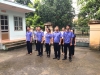 Chi đoàn Tòa án - Kiểm sát huyện Hàm Yên tổ chức nghi lễ chào cờ đầu tuần.